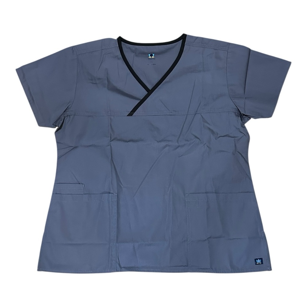 NWT Maevn Uniforms Scrub Top – Pewter Gray, Size Large, New w/ Tags
